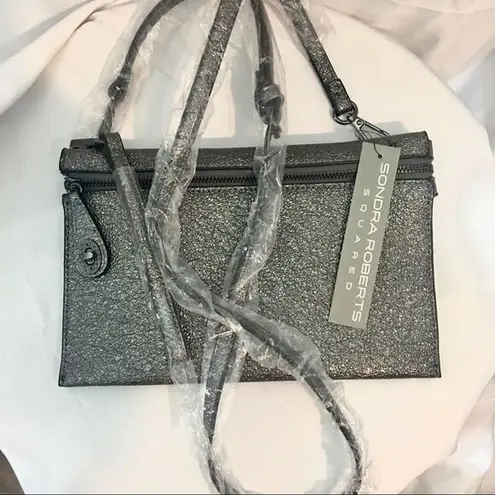 Sondra Roberts  Gunmetal Crossbody Bag