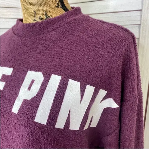 PINK - Victoria's Secret Pink by Victoria’s Secret Terrycloth Pullover Tunic Sweatshirt Maroon XS