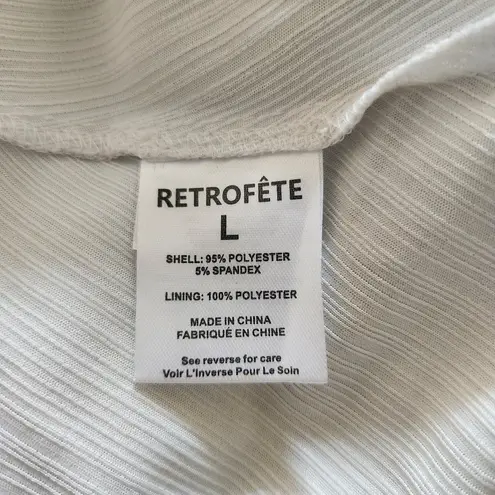 Retrofête Retrofete Doss Dress in Silver/White Size Large Maxi NWT Spaghetti Straps