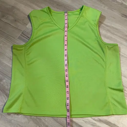 Pro Spirit  Lime Neon Green Moisture Wicking Work Out Tank Top- Size XL