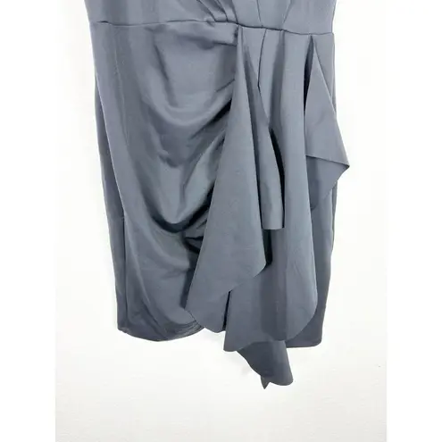 Rachel Parcell Black Draped Interlock Minidress Size Large NWT Cocktail Stretch