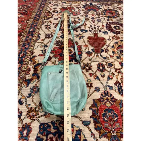 Latico Leathers Mint Green Genuine Leather Crossbody Bag Boho Soft Pebbled Purse