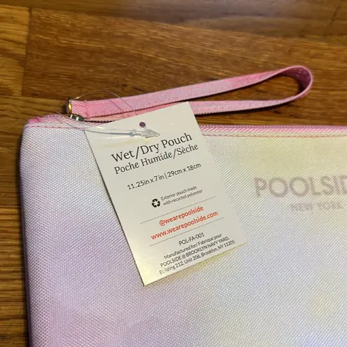 Poolside New York New Tie Dye Pink Water Resistant Wristlet Pouch Clutch