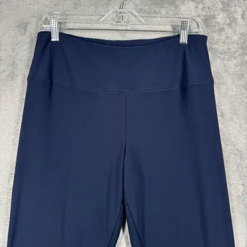 Sympli Crop Pant Minimalist Lagenlook Slinky Stretch Travel Quiet Luxury Comfort Blue Size 14