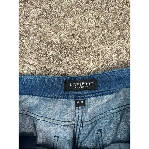 Liverpool Jeans Company Liverpool The Rascal Tie Front Jean Tapered Leg Button Fly Cotton Vernon 16/33