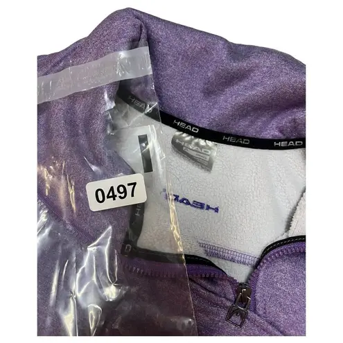 Head Sweatshirt Womens S Tennis Gear High Funnel Zip Neck Fleece Pullover Purple
