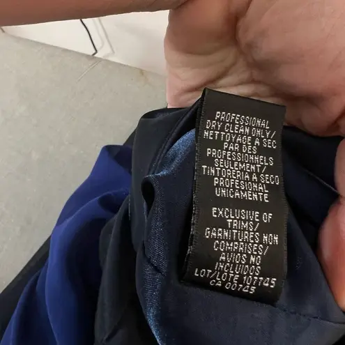 JS Boutique NWT Blue Ombre One Shoulder Lined Mini Cocktail Dress Size 6