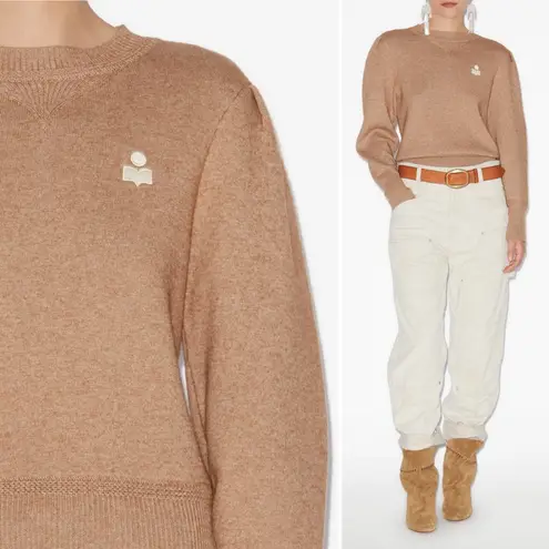 Isabel Marant Kelaya Fine Knit Blend Sweater in Camel Size 40