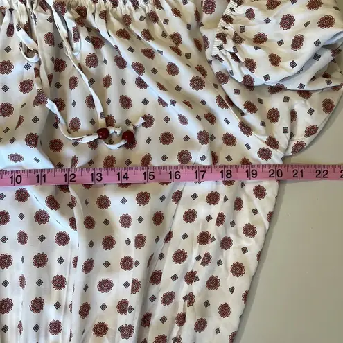 Free Kisses Off the shoulder boho elastic waist floral peasant top