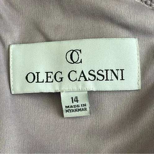 Oleg Cassini David’s Bridal Off The Shoulders Glitter Knit Sheath Dress Size 14 - Image 10