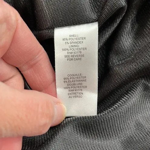 T Tahari Black Floral Print Sleeveless Pleated Belted Midi Dress Size Medium