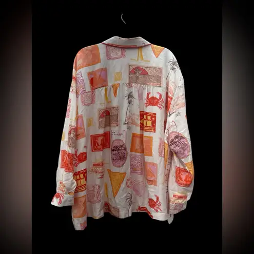 Jane and Delancey Multicolor Printed Button Down Shirt