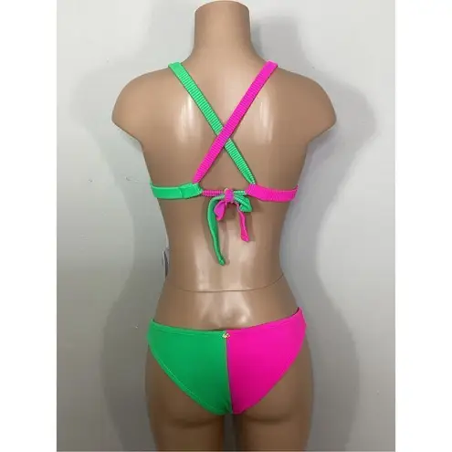 PilyQ New. two toned teeny bikini set. Small. Retails $168