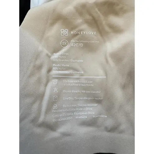 NWT Honeylove Crossover Bra Size 2XL White Padded Comfort Smoothing Wireless - Image 9