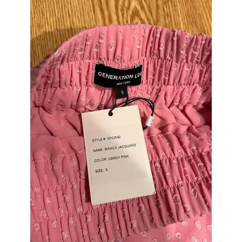Generation Love NEW NWT Bianca Jacquard Candy Pink Shorts size Small