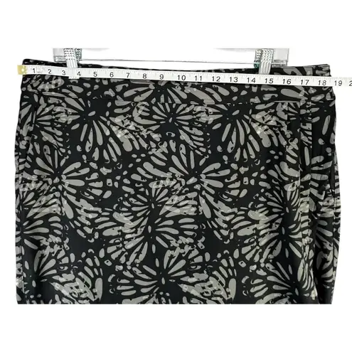 RipSkirt Hawaii Wrap Skirt Womens XL Charcoal Shibori Butterfly Length 3 Beach Black