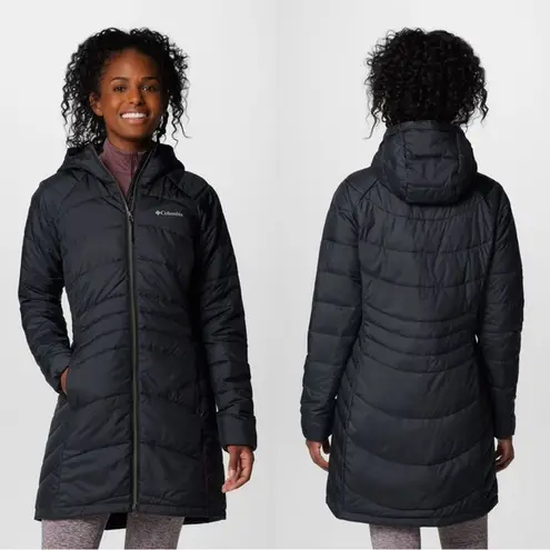 Columbia  Women’s Lightweight Long Puffer Jacket Hooded in Black Size XL