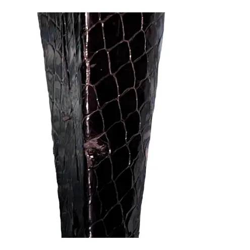 Loeffler Randall Brown Hidden Platform Snakeskin Embossed Heels Size 7B Leather