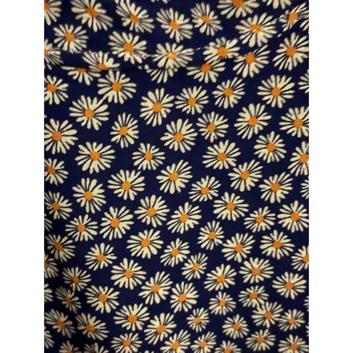 Cest La Vie Navy Daisy Print Sleeveless Mini Dress Size L Blue Size L