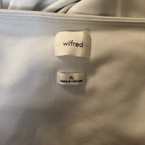 NWT ARITZIA WILFRED Saturn Long Sleeve Wrap Midi Dress in Frozen Grey Si… Size XL