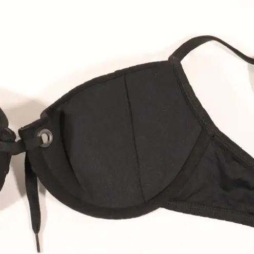 Seafolly NWT Inka Rib Sweetheart Bustier in Black