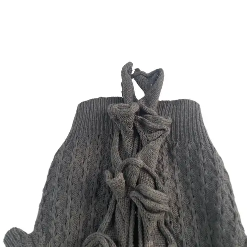 Stevie Hender Hendi Sm Grey Wool Ruffle Knit Academia Sweater Cottage Coquette Feminine Fairy