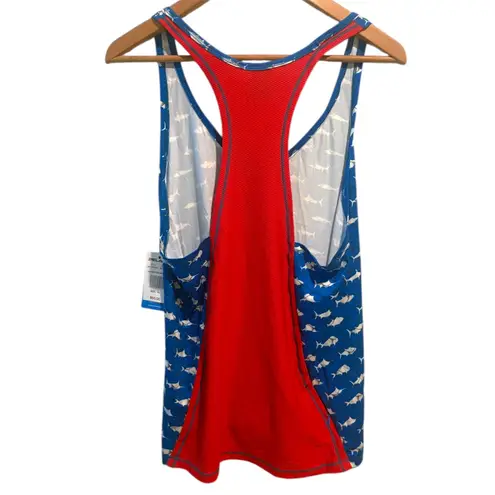 Pelagic NWT Lido Perf Tank Americamo Women’s XL Racerback Fishing Boating Blue