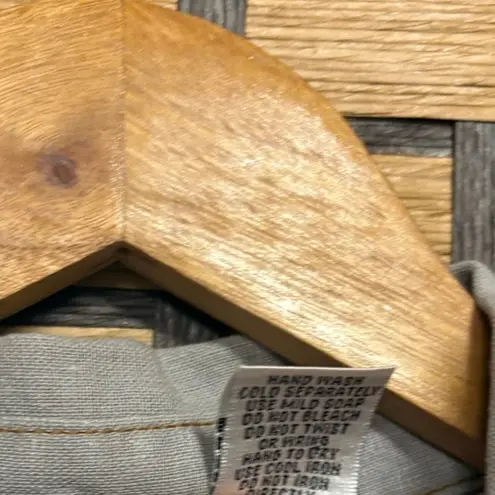 Ivy Jane  Gray Floral Embroidered  Pearl Snap Button Down Dress Size XL