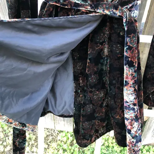 Chelsea and Violet NEW  renessaince wrap mini dress soft crushed velvet Floral XL