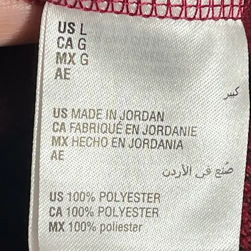 Ideology Women's Cowl Neck Pullover Long Sleeve Red Black Shirt Sweater Sz L