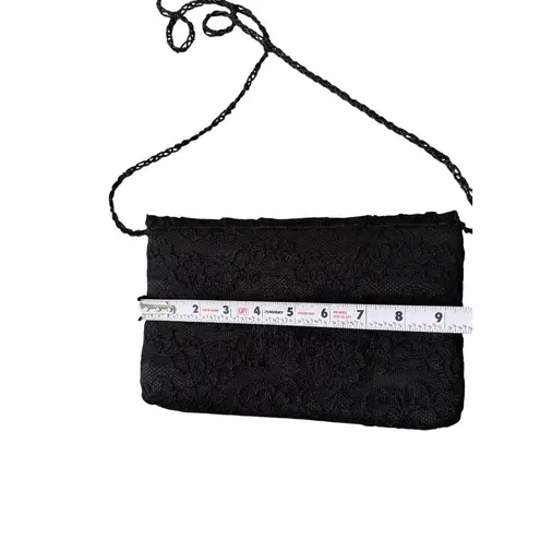 Nina Black Lace Cocktail Shoulder Bag Clutch