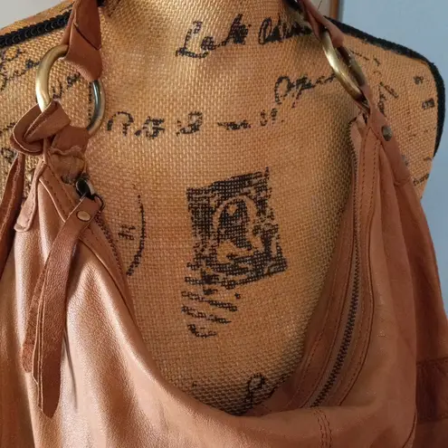 Topshop  Brown Leather Hobo Bag