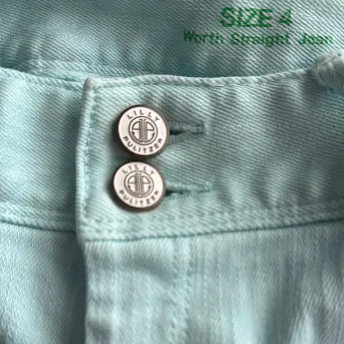 Lilly Pulitzer  Light Teal Worth Straight Jeans