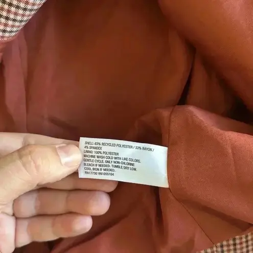 A New Day NWT  Red Oversized Perfect Plaid Fall Blazer Jacket Size XXL