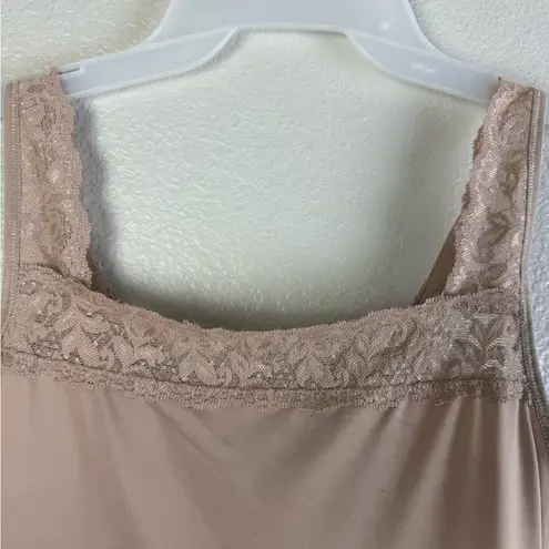 Vassarette  Beige Lace Camisole Size M