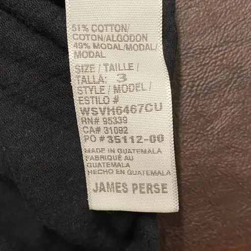 James Perse Standard Women’s Black Ruha T-Shirt Dress 3 Large Soft Cotton Modal