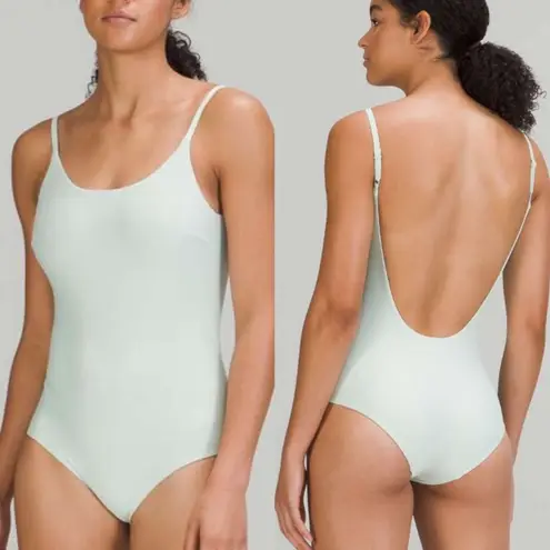 Lululemon  Waterside One Piece Swimsuit Delicate Mont Green Size XL NWT