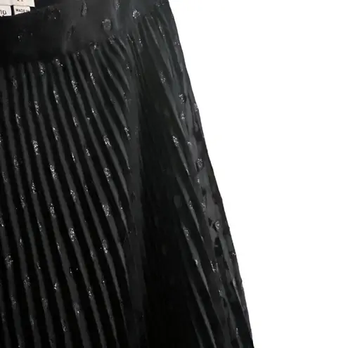 Haute Hippie Sun Burst Pleated Skirt in Black