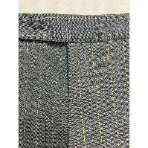 Bisou Bisou Michele Boigot Women's Grey Pinstripe Flared Career Pants Size 4