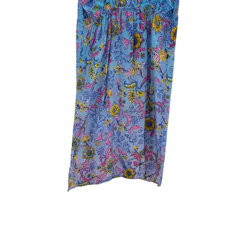 Hemant and Nandita  Slip Dress Mini‎ Floral Print Viscose Blue Size XS - Image 11