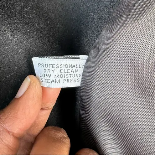 Vintage 70s/80s Karen Wool Cashmere Black Trench Coat ILGWU Union Made USA L Size L