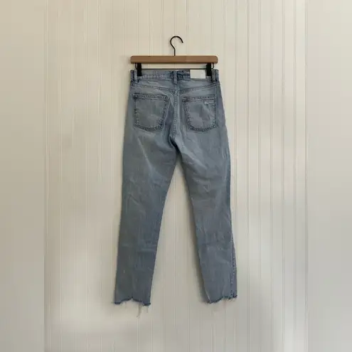 Pistola Charlie High Rise Ankle Straight Jean Distressed in Blue Cult Size 26