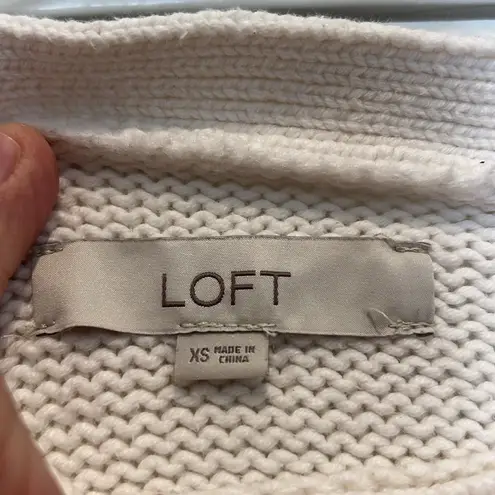 Loft  Cream Sweater with Black polka dots size XS. - Image 7