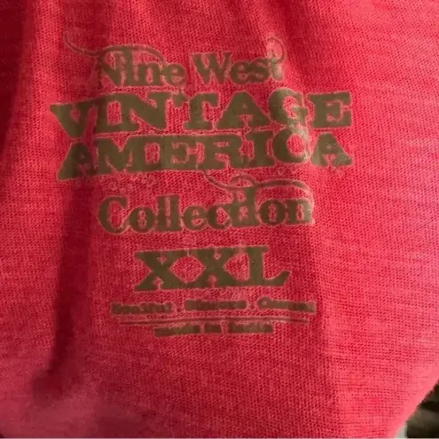 Nine West  Vintage America Split V Button Front Embroidered Tab Sleeves Size XXL