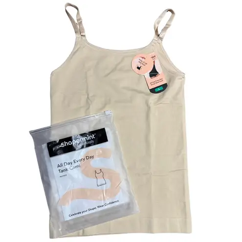 SHAPERMINT All Day Every Day Scoop Neck Cami Shapewear Nude Chai NWT Large Tan