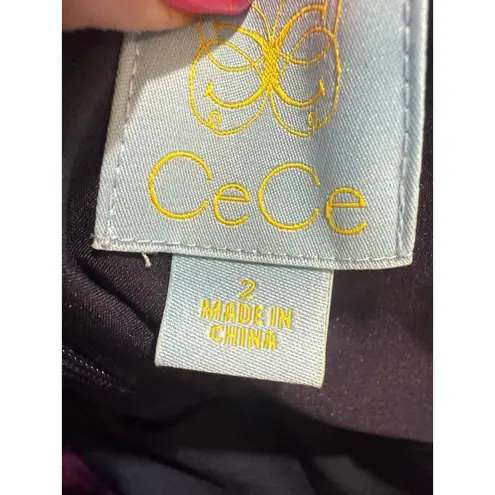 CeCe Women's Navy Ruffle Hem Mini Dress Size 2