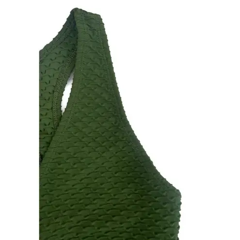 Booty By Brabants BBB Croco Skin Sports Bra Top Evergreen One Size