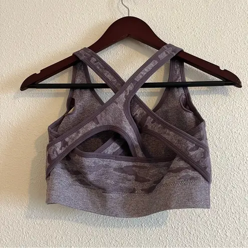 Amazon Camo Seamless Sports Bra Size Medium Gray