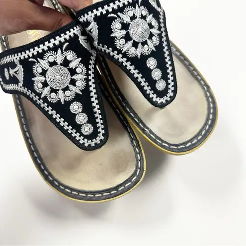 Alegria Sandals Womens 38/US 8-8.5 Vanessa Mandala Black Leather Comfort Shoes