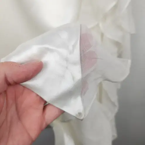 Retrofête Retrofete Lorelai White Dress Strapless Asymmetric with Side Slit Size XS/S